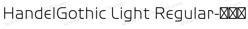 HandelGothic Light Regular字体转换